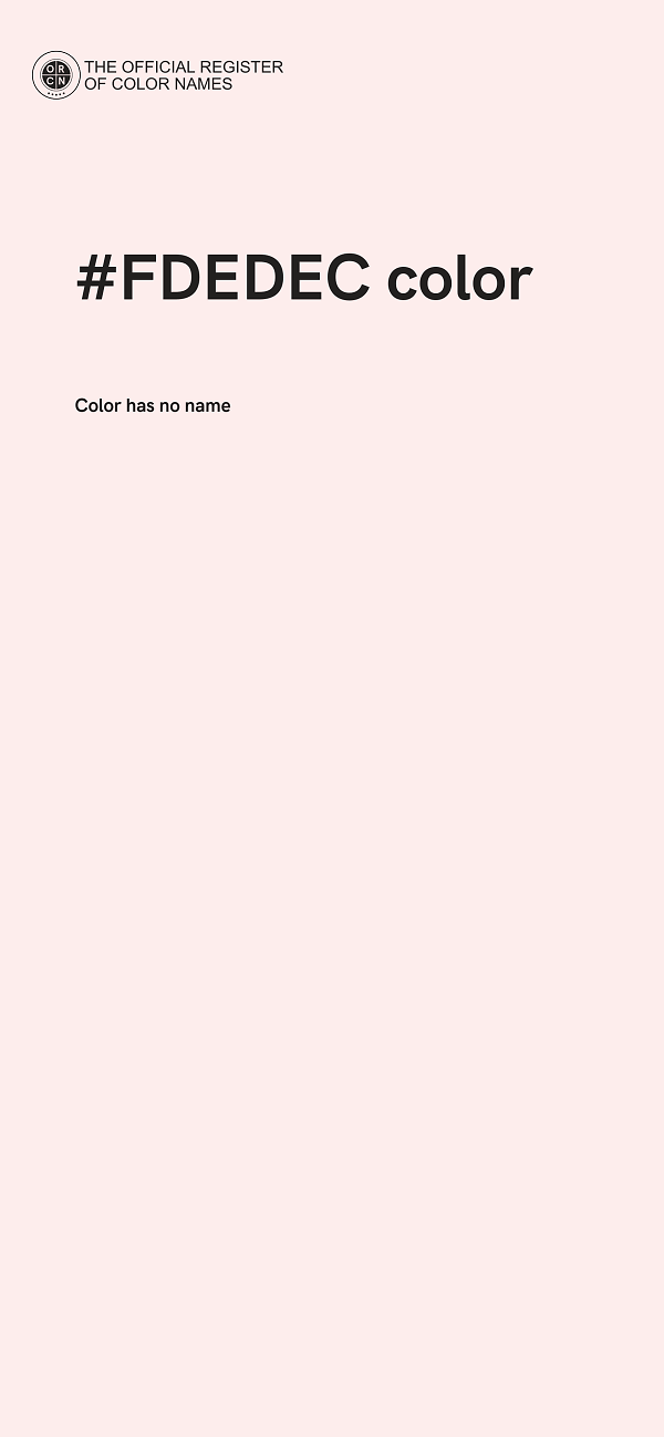 #FDEDEC color image
