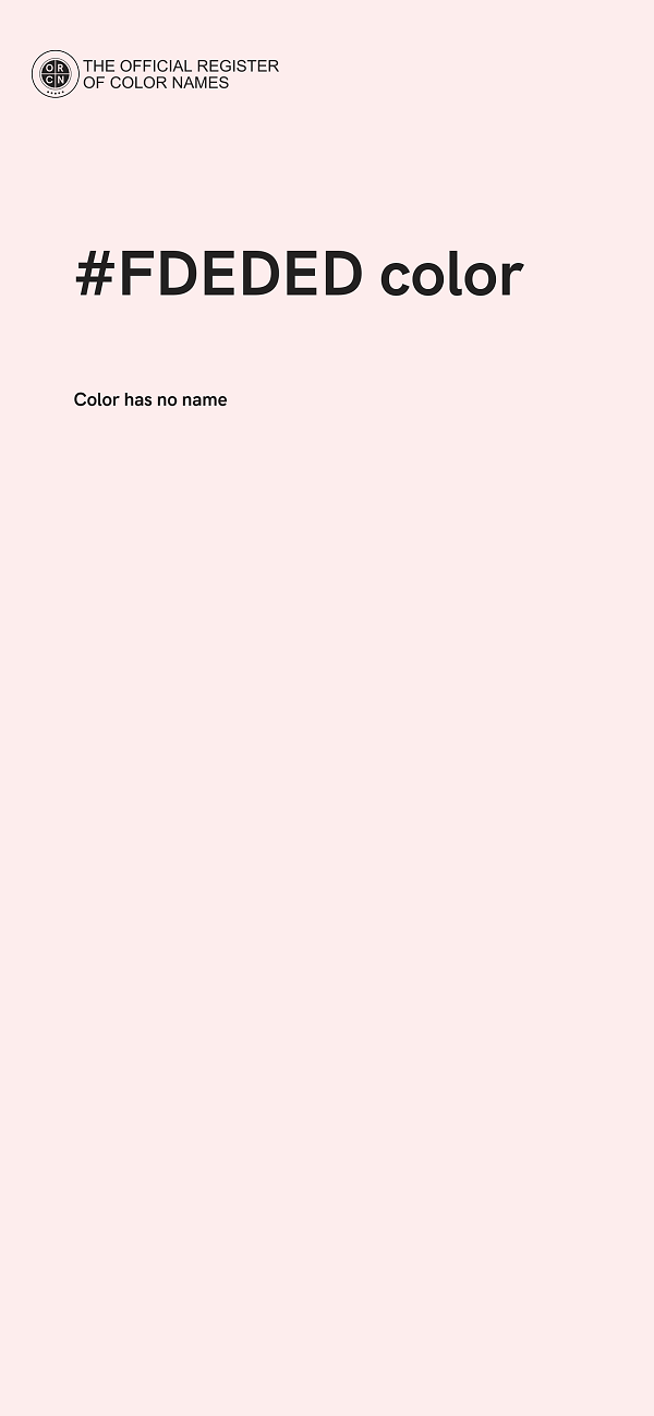 #FDEDED color image