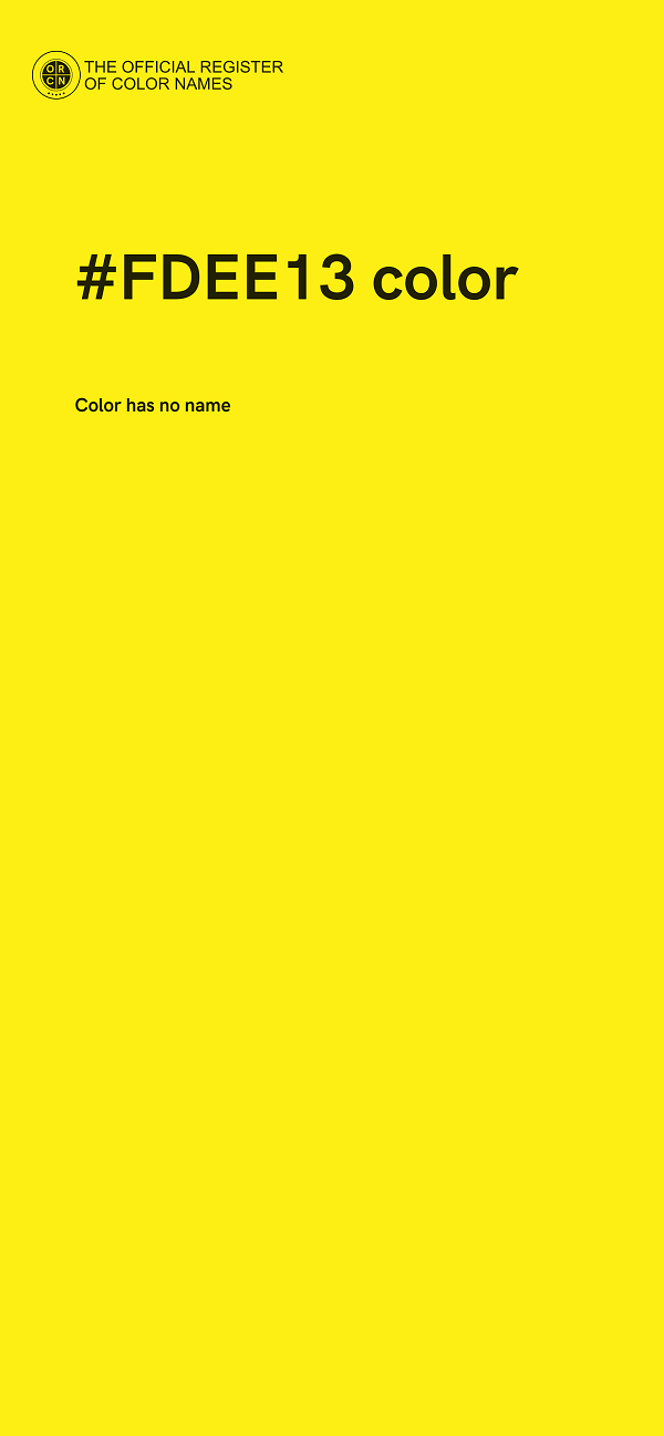 #FDEE13 color image