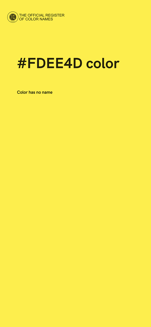 #FDEE4D color image