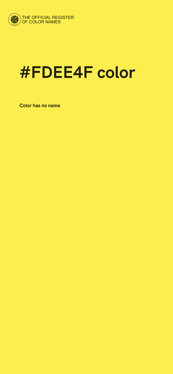 #FDEE4F color image