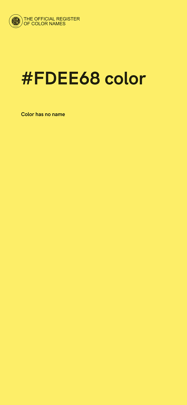 #FDEE68 color image