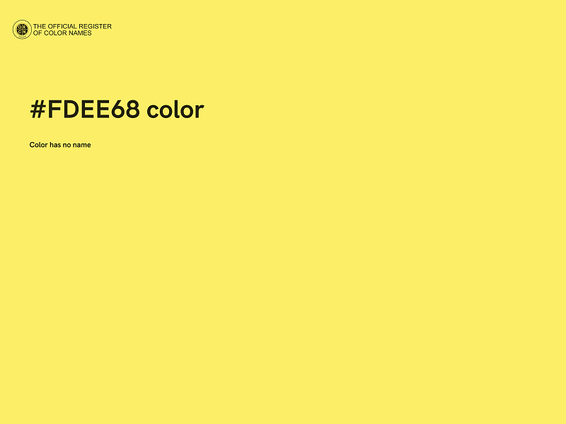 #FDEE68 color image