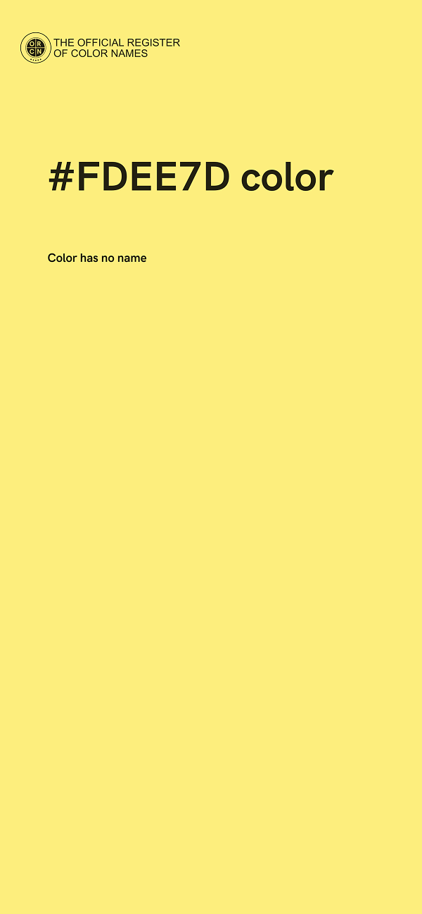 #FDEE7D color image
