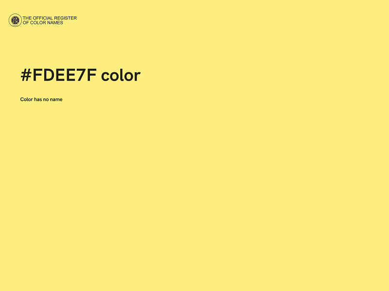 #FDEE7F color image