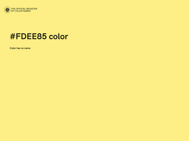 #FDEE85 color image