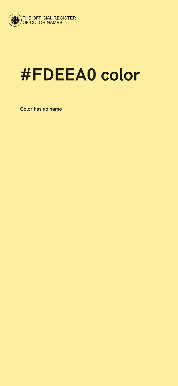 #FDEEA0 color image