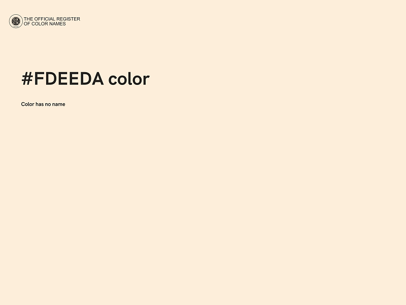 #FDEEDA color image