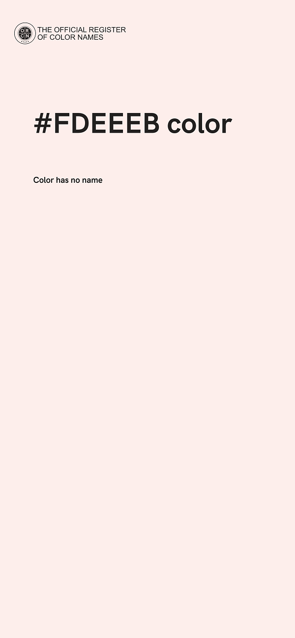 #FDEEEB color image