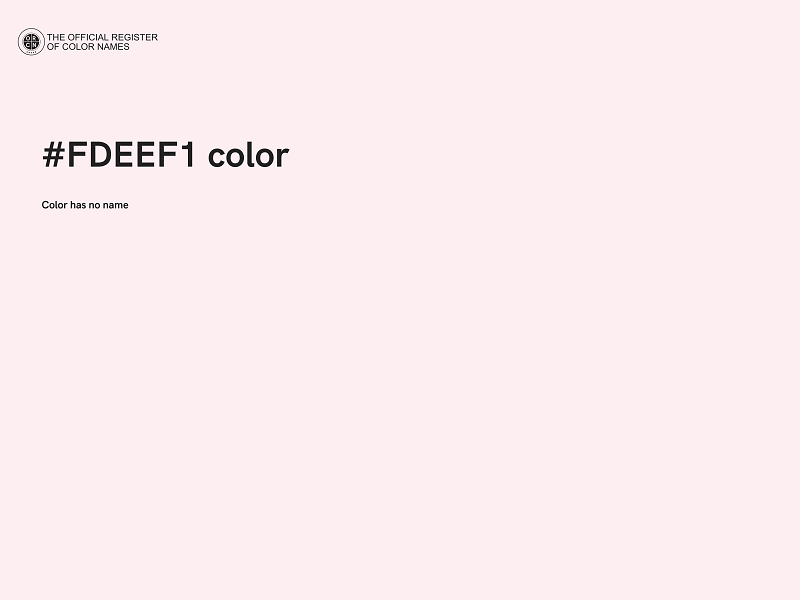 #FDEEF1 color image