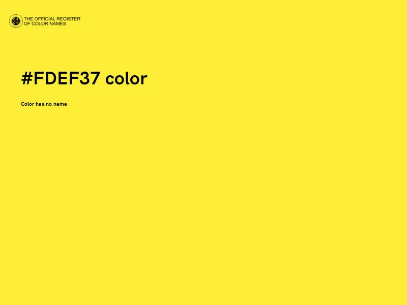 #FDEF37 color image