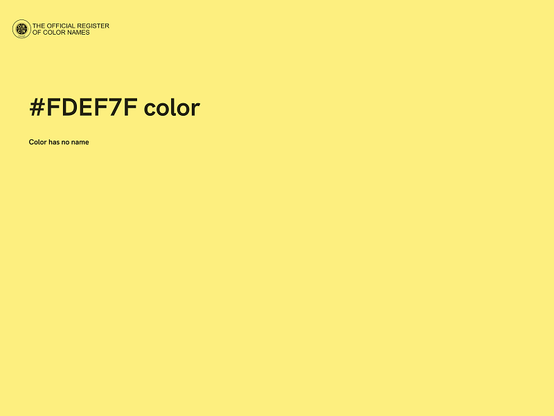 #FDEF7F color image