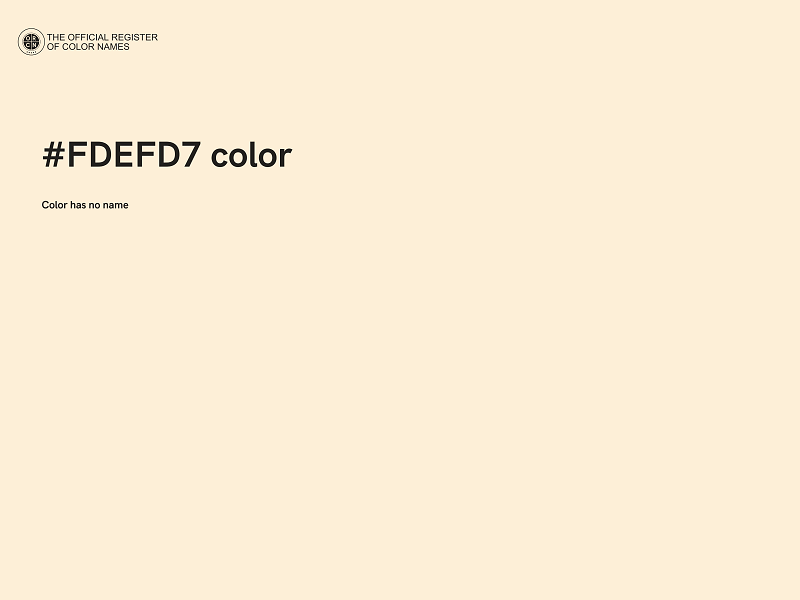 #FDEFD7 color image