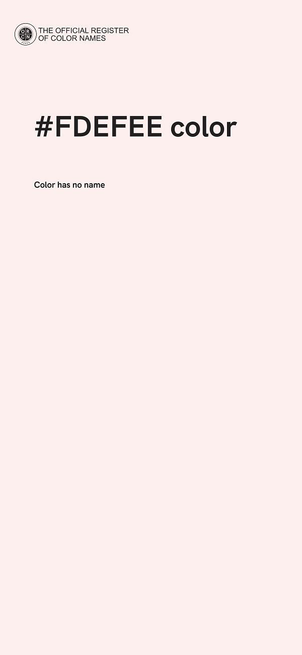 #FDEFEE color image