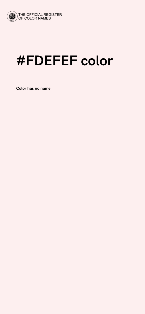 #FDEFEF color image