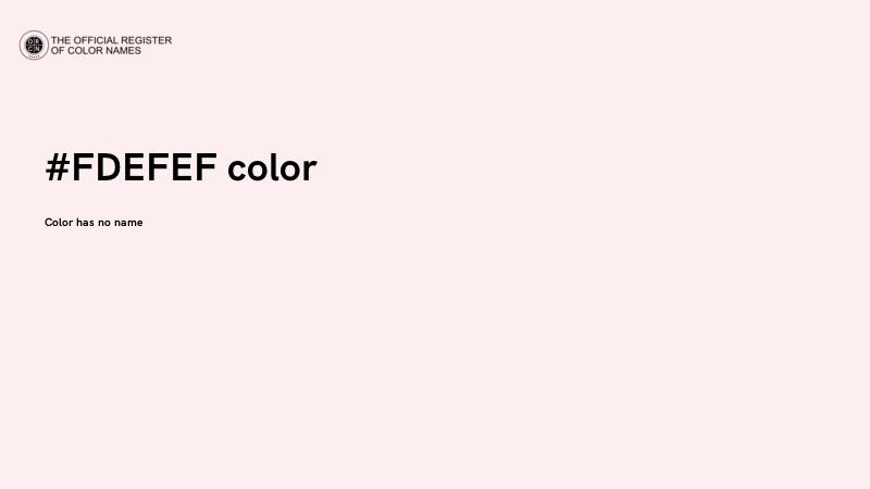 #FDEFEF color image