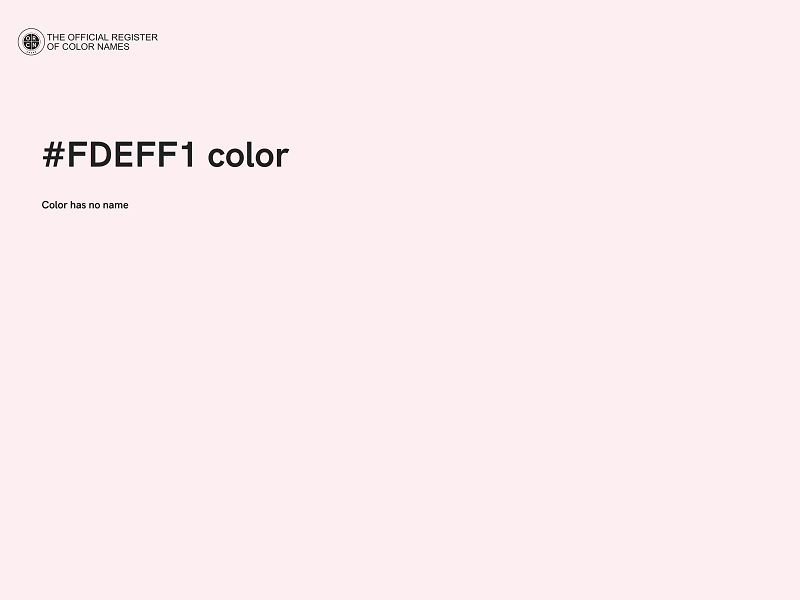 #FDEFF1 color image