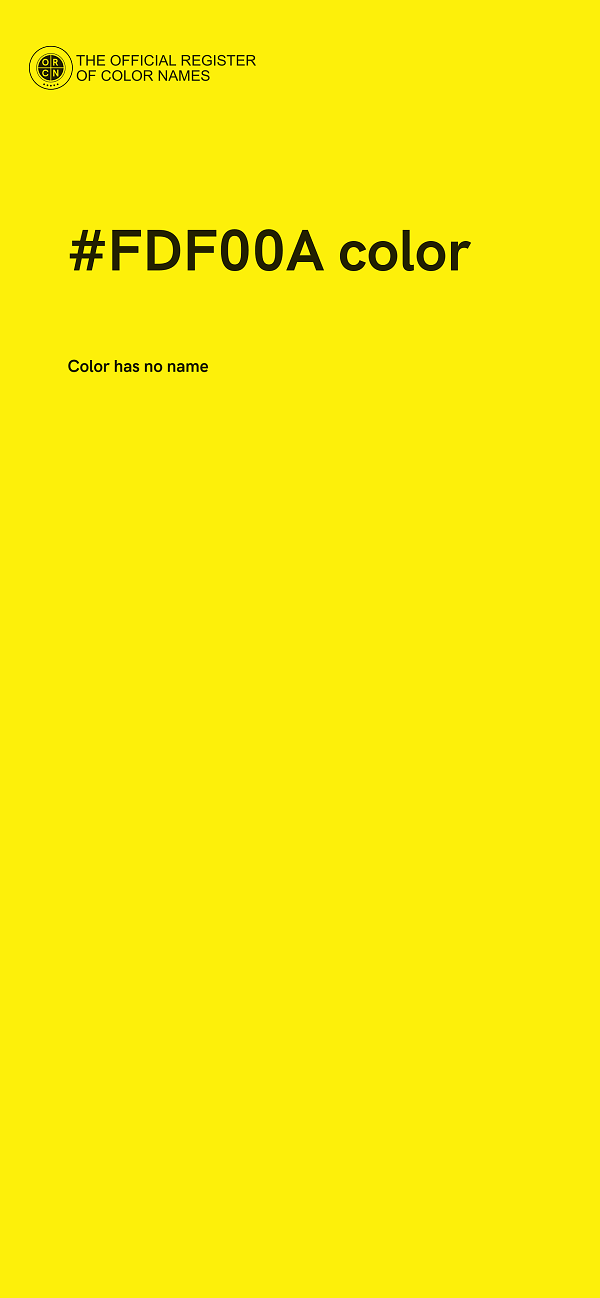 #FDF00A color image