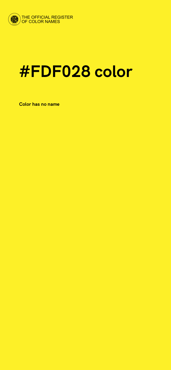 #FDF028 color image