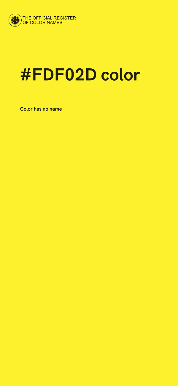 #FDF02D color image