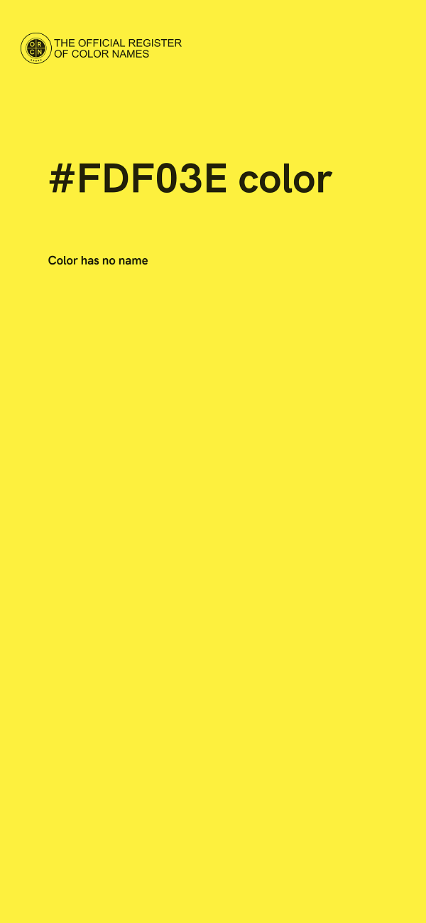 #FDF03E color image