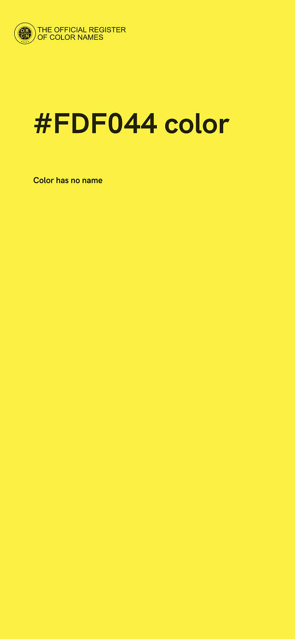 #FDF044 color image