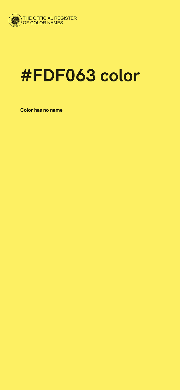#FDF063 color image