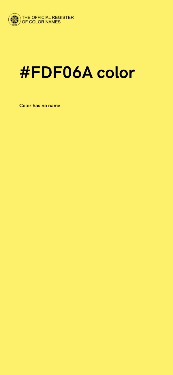 #FDF06A color image