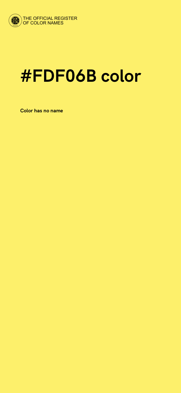 #FDF06B color image