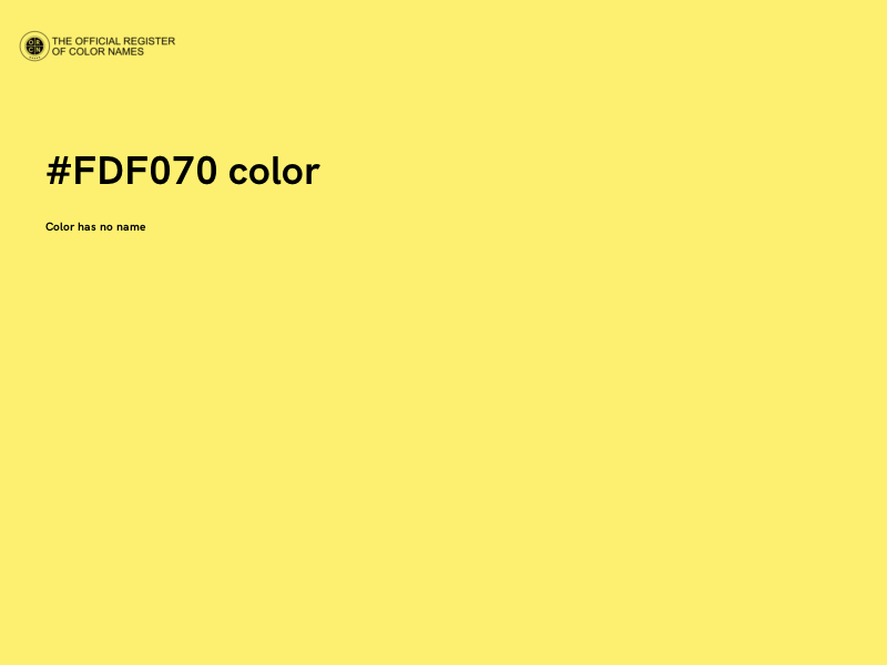 #FDF070 color image