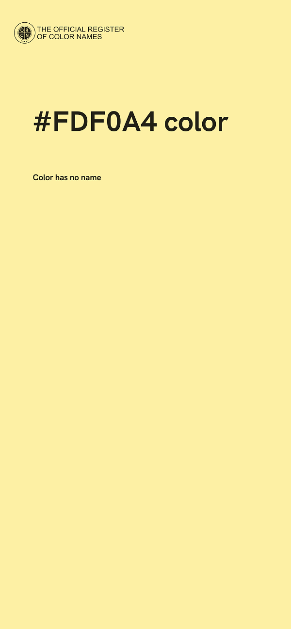 #FDF0A4 color image
