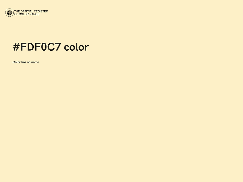 #FDF0C7 color image