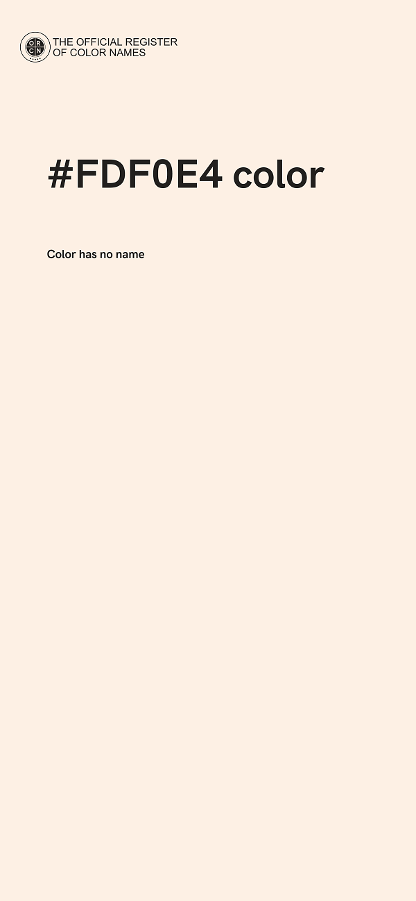 #FDF0E4 color image
