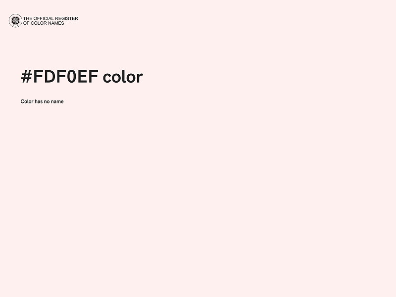 #FDF0EF color image