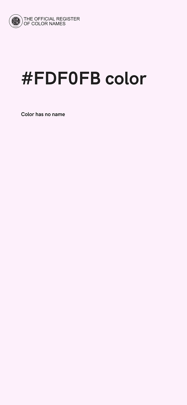 #FDF0FB color image