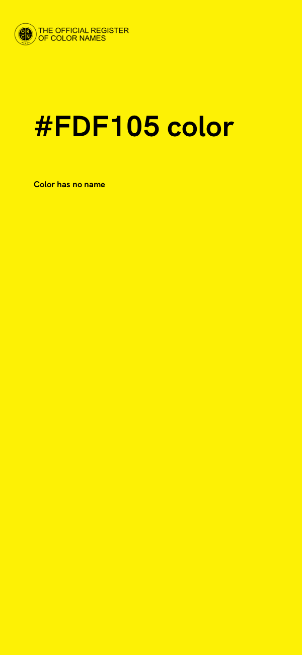 #FDF105 color image