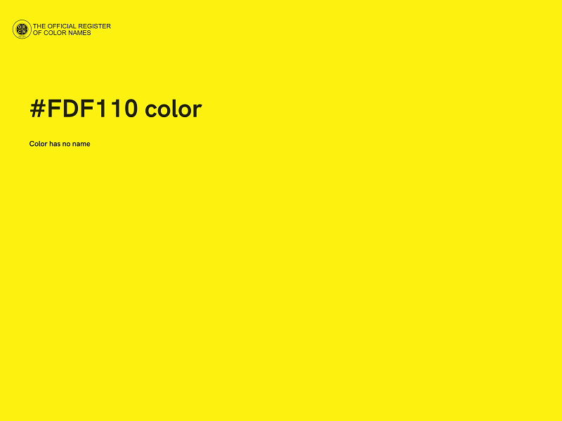 #FDF110 color image