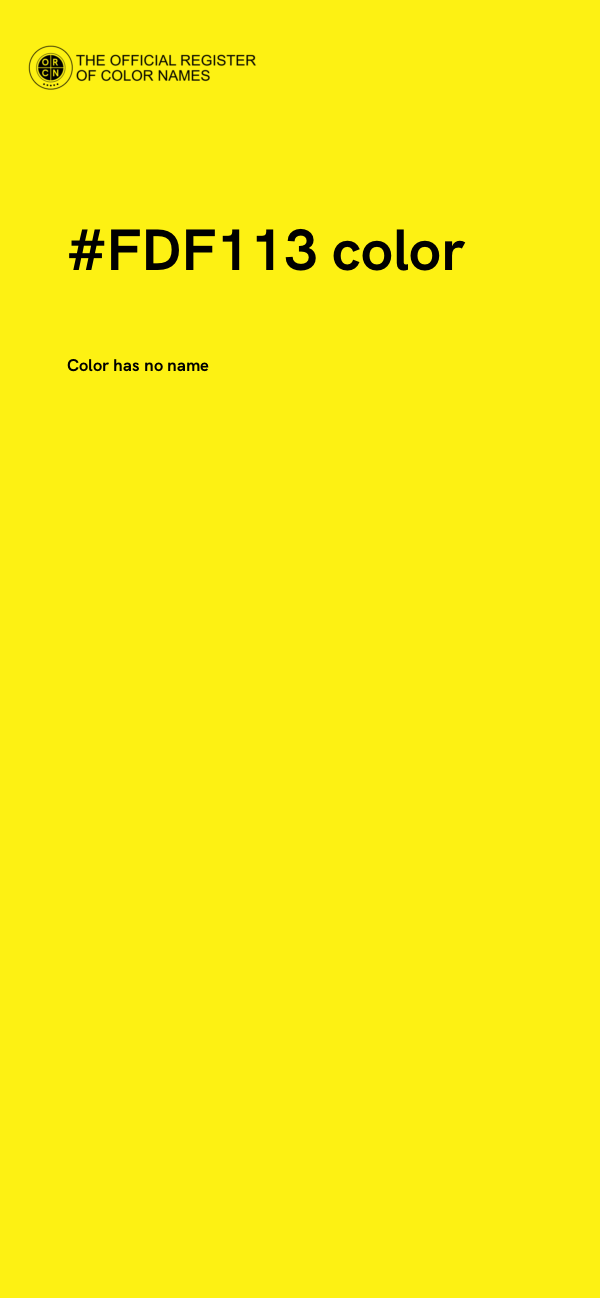 #FDF113 color image
