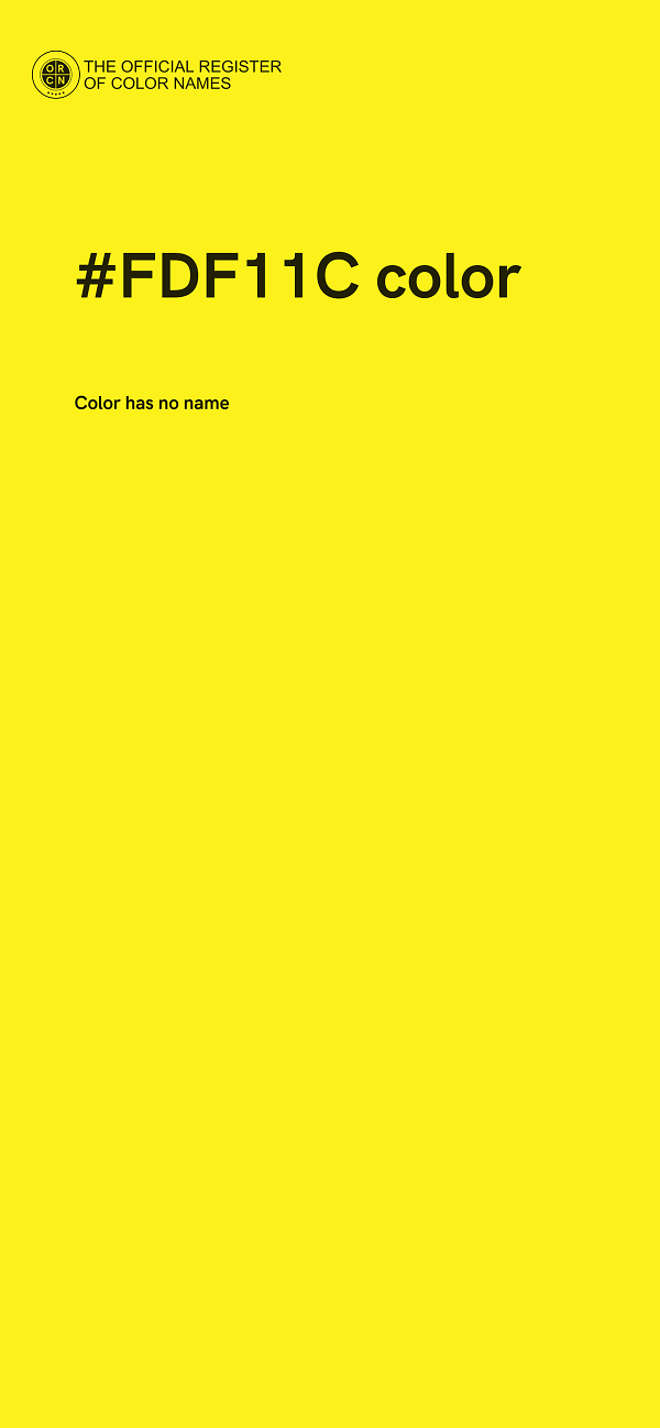 #FDF11C color image