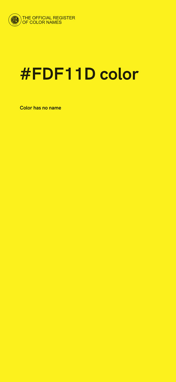 #FDF11D color image