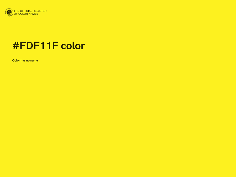 #FDF11F color image