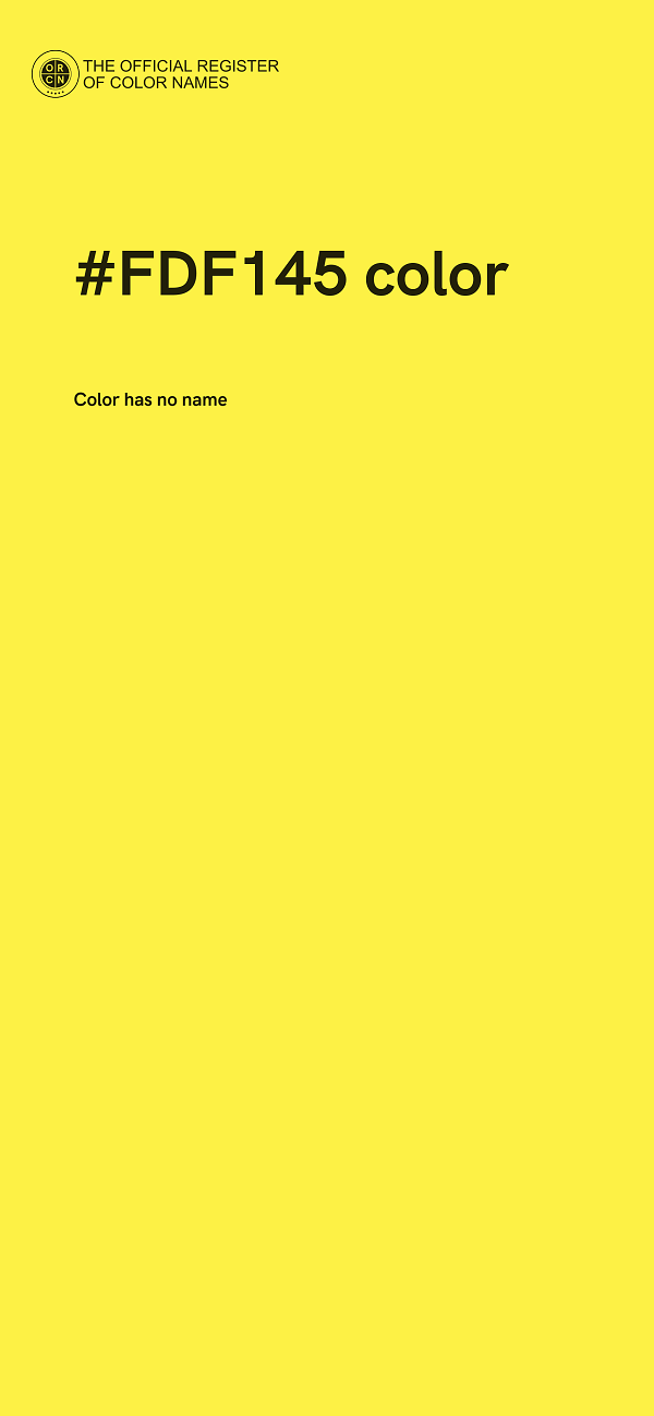 #FDF145 color image