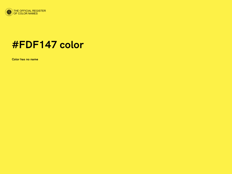 #FDF147 color image