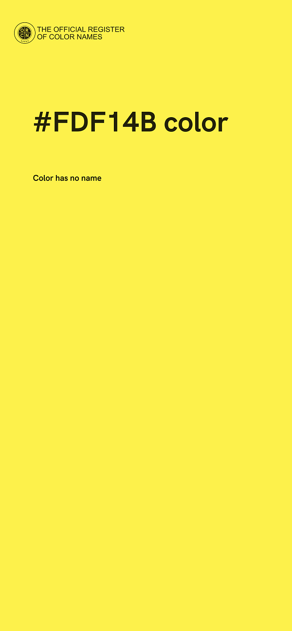 #FDF14B color image