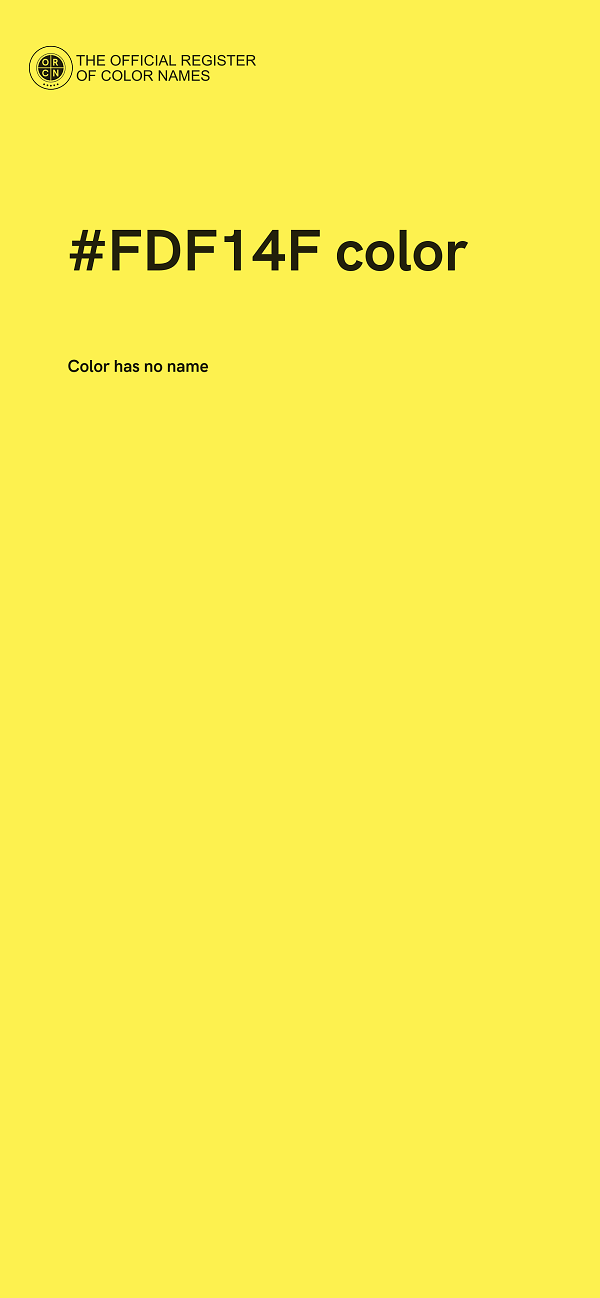 #FDF14F color image
