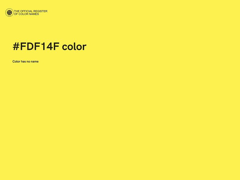 #FDF14F color image
