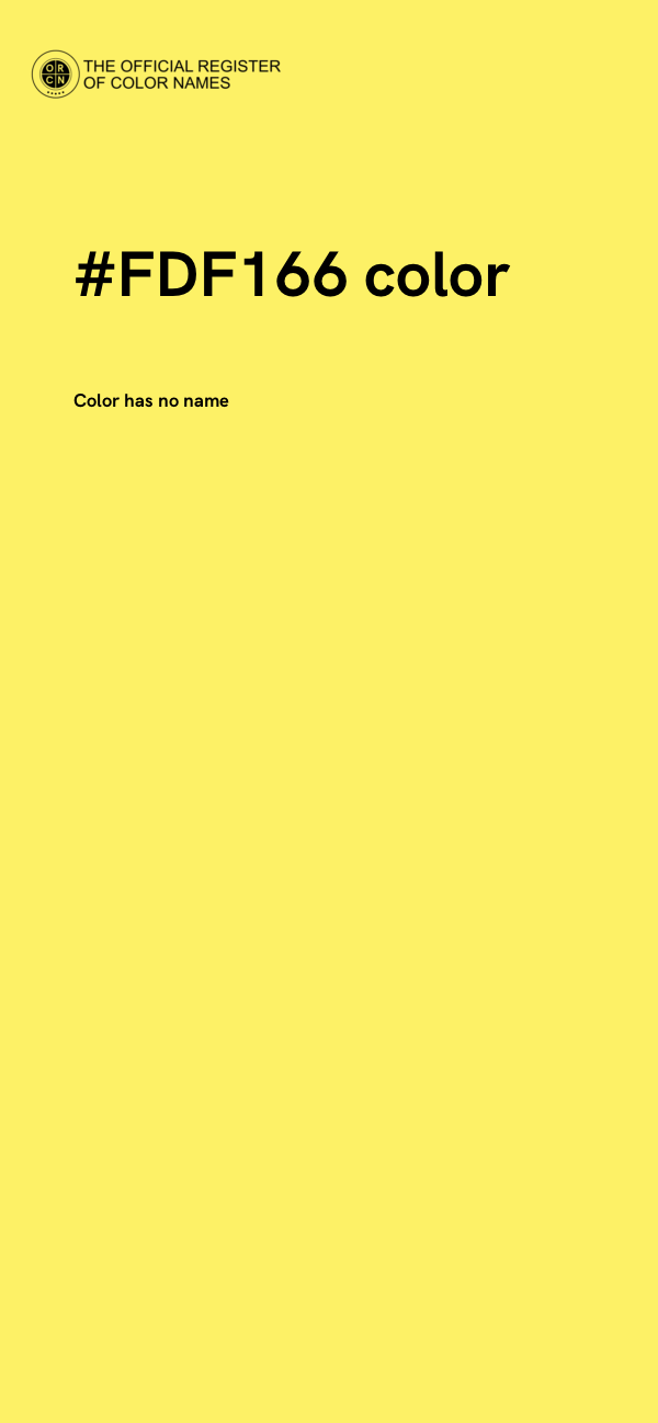 #FDF166 color image
