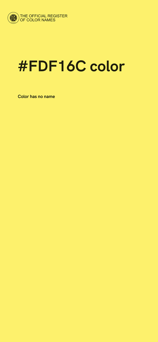 #FDF16C color image
