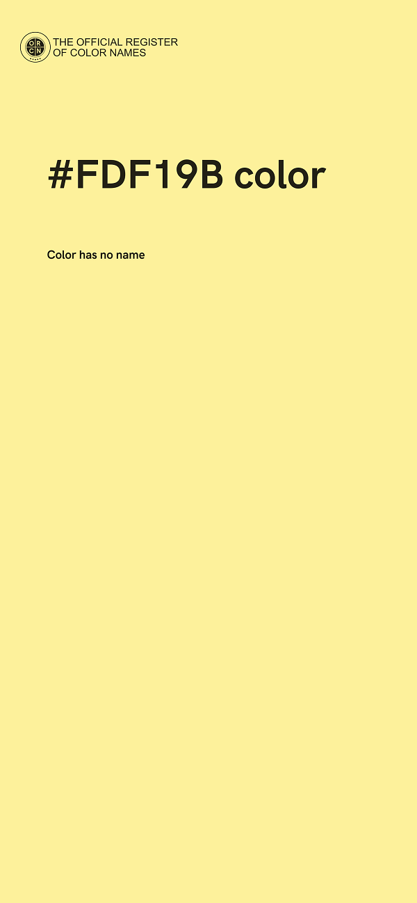 #FDF19B color image