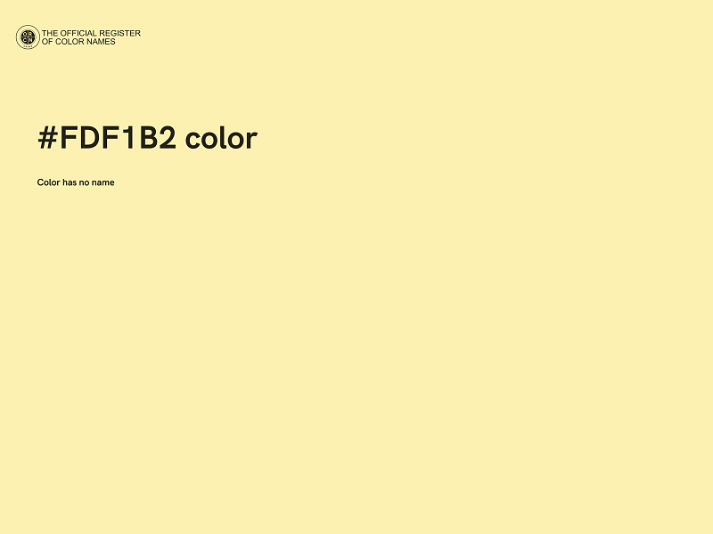 #FDF1B2 color image